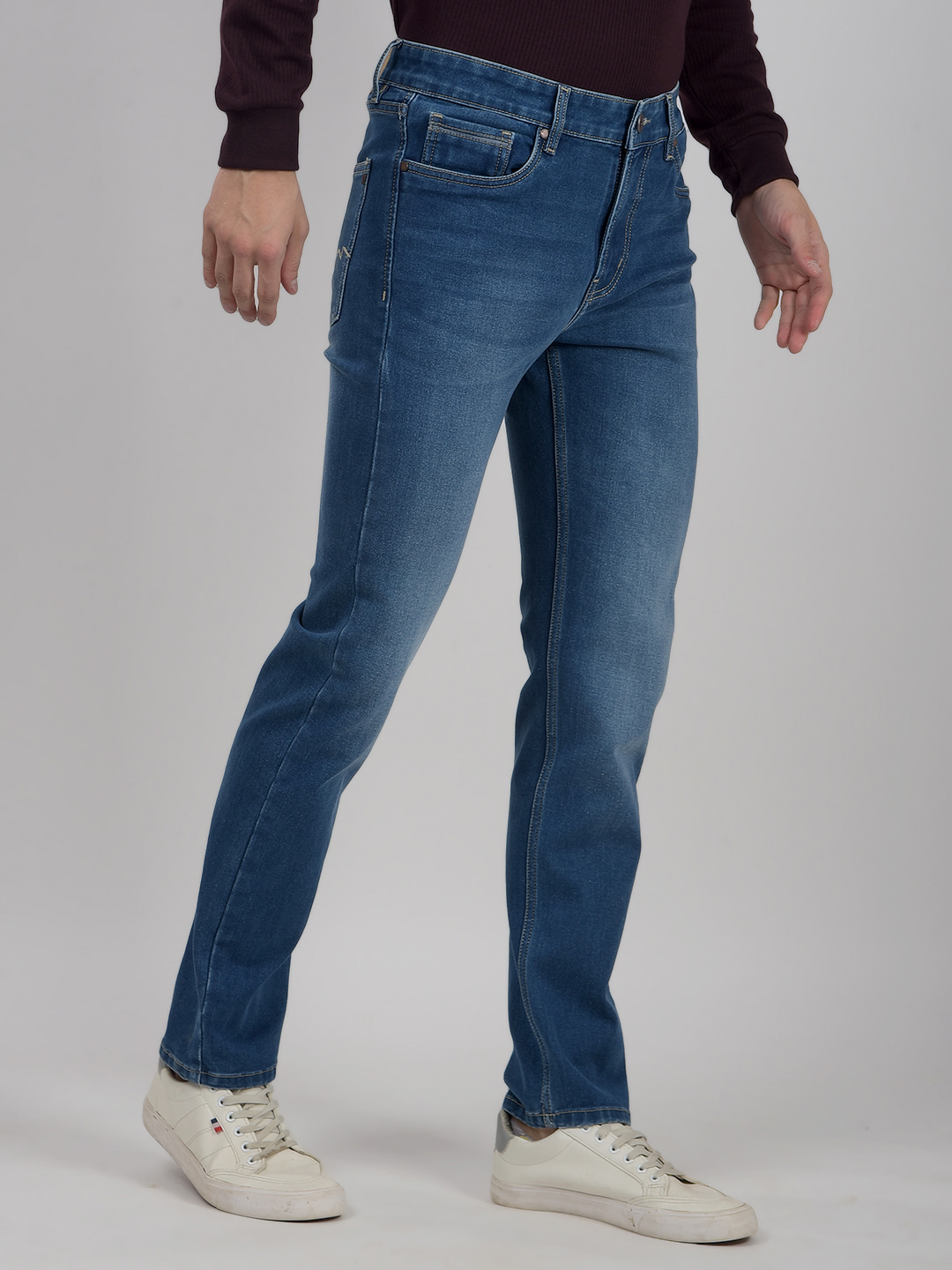 Numero Uno Men Solid Dark Blue Jeans